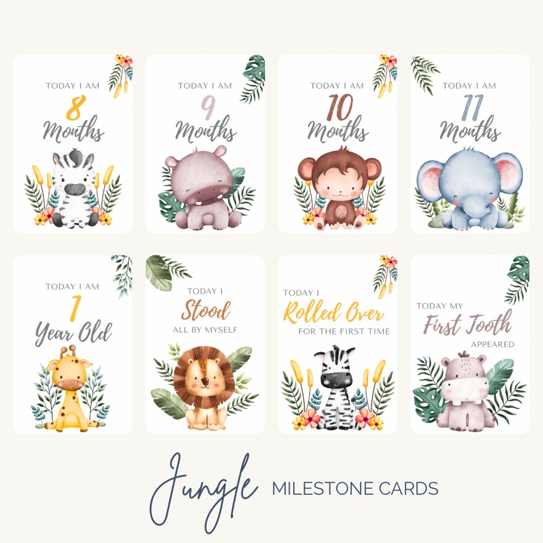 Baby Milestone Card Kit - Set of 32 (Digital Download) - Mumma Bear