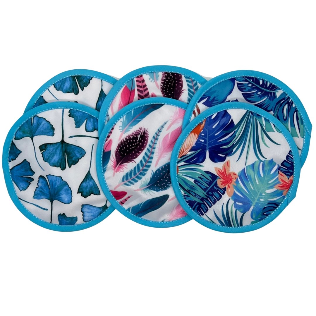 Bamboo Breast Pads (3 Pairs) - Wildling Set - Mumma Bear Mum And Baby