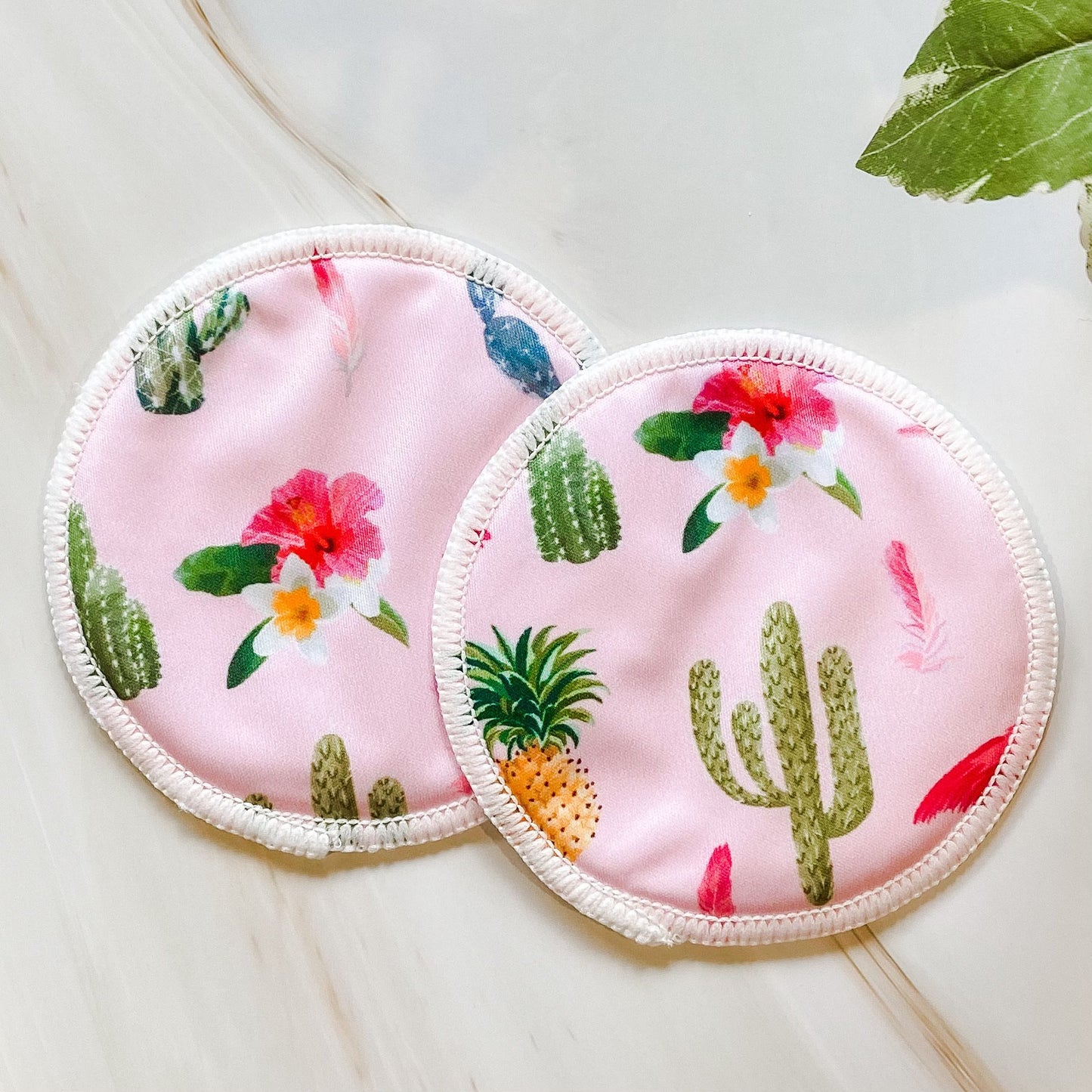 Bamboo Breast Pads - Hibiscus Oasis - Mumma Bear Mum And Baby