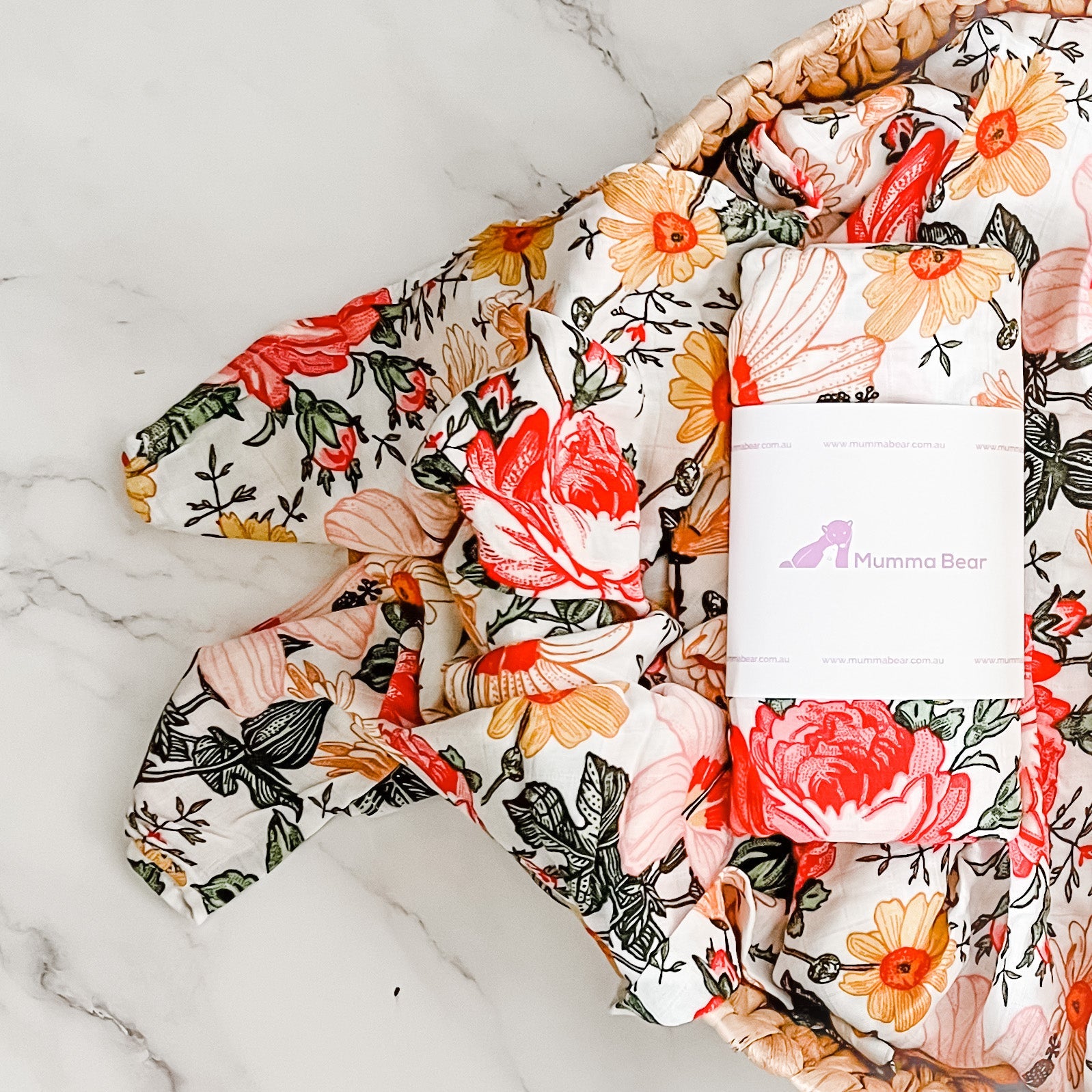 Bamboo Organic Cotton Muslin Wrap Floral Gardens – Mumma Bear