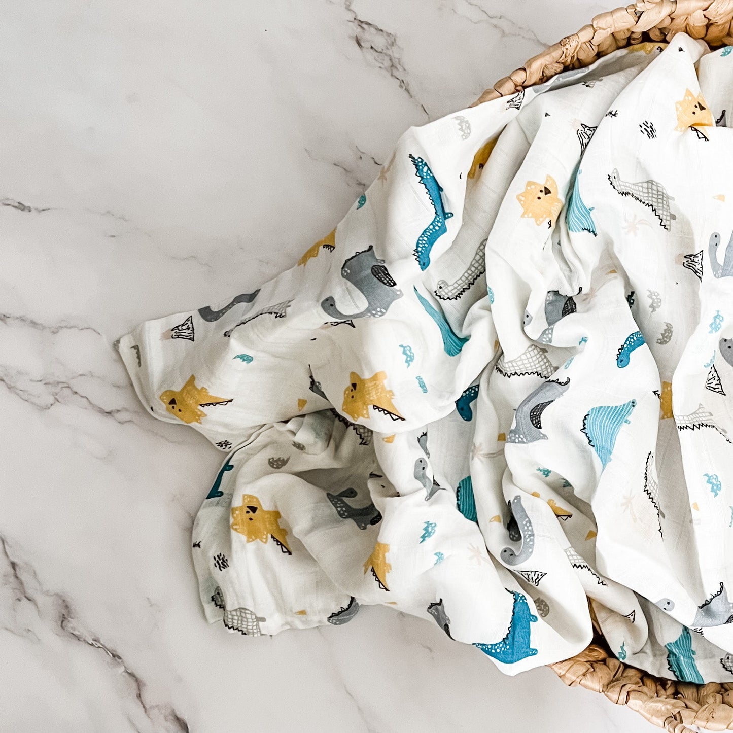 Cotton Muslin Wrap - Dinosaur Friends - Mumma Bear
