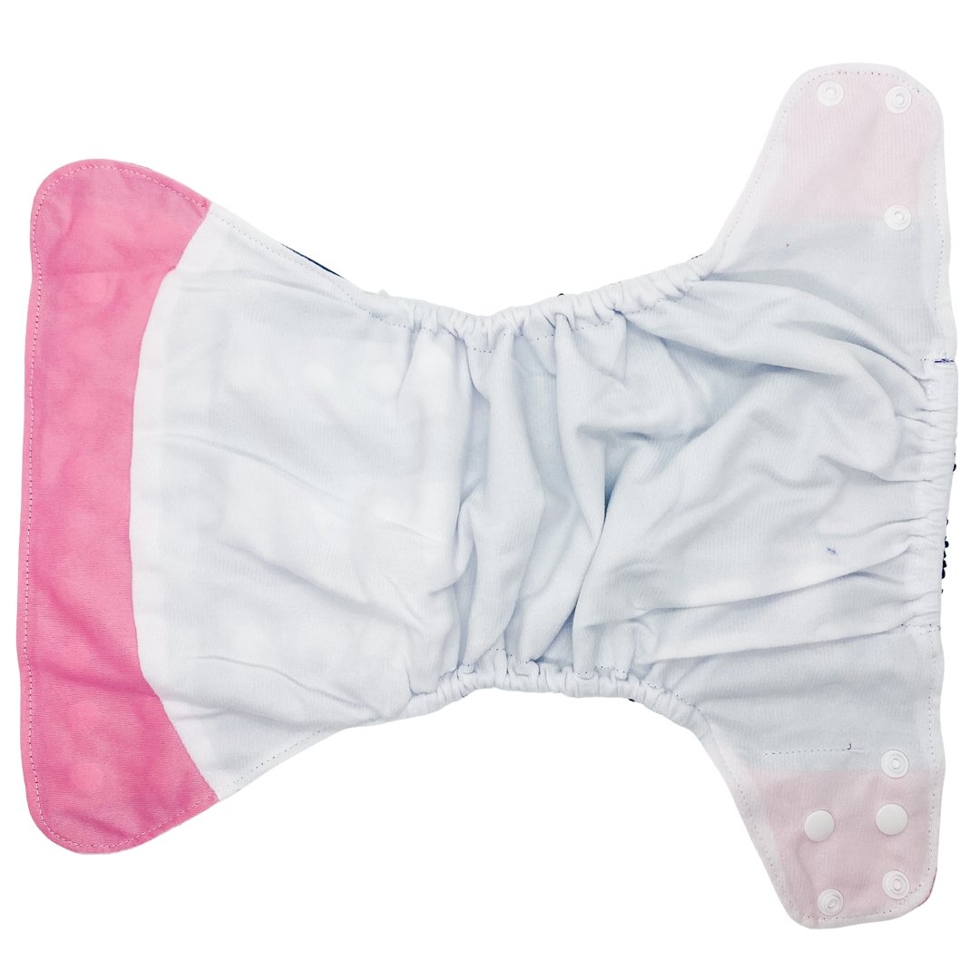 Suede Cloth Nappy - Unicorn Party - Mumma Bear Mum And Baby