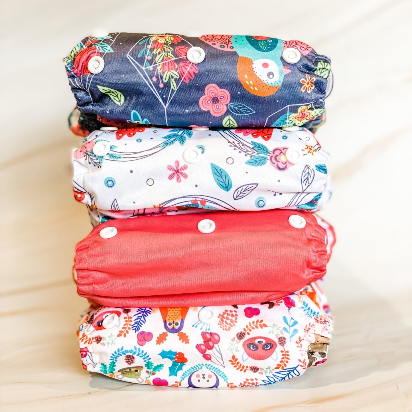 Suede Cloth Nappy - Wild Meadow - Mumma Bear Mum And Baby