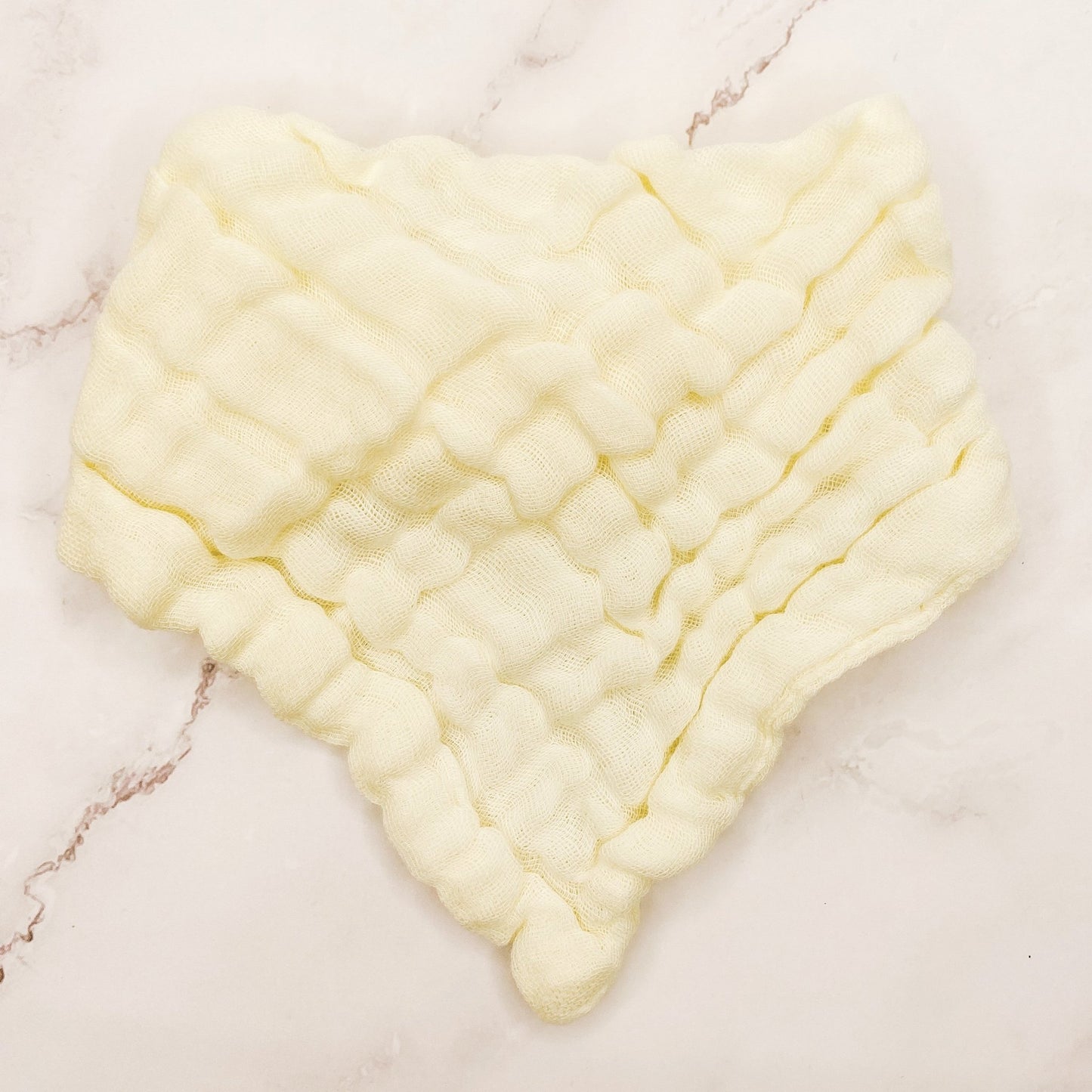 6-Layer Muslin Cotton Bandana Bib - Sorbet Yellow - Mumma Bear Mum And Baby