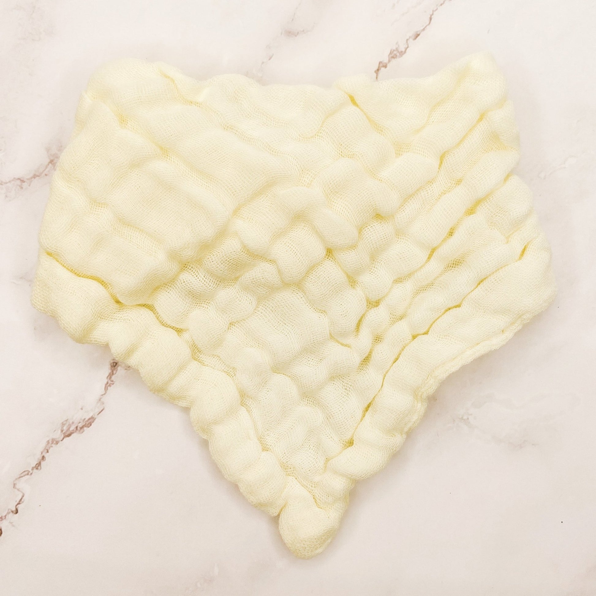 6-Layer Muslin Cotton Bandana Bib - Sorbet Yellow - Mumma Bear Mum And Baby