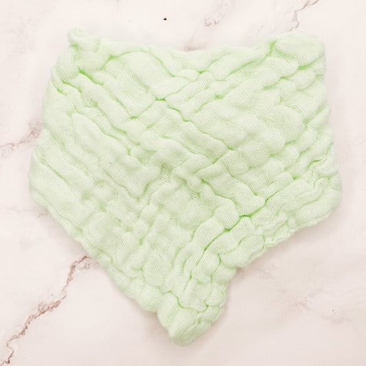 6-Layer Muslin Cotton Bandana Bib - Splice Green - Mumma Bear Mum And Baby