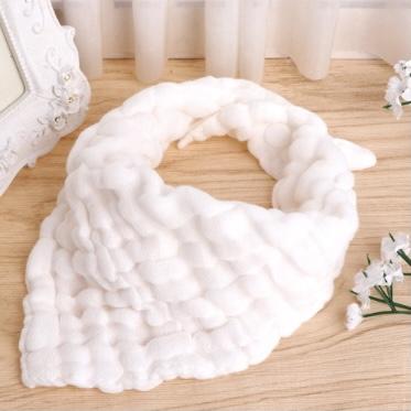 6-Layer Muslin Cotton Bandana Bib - White - Mumma Bear Mum And Baby