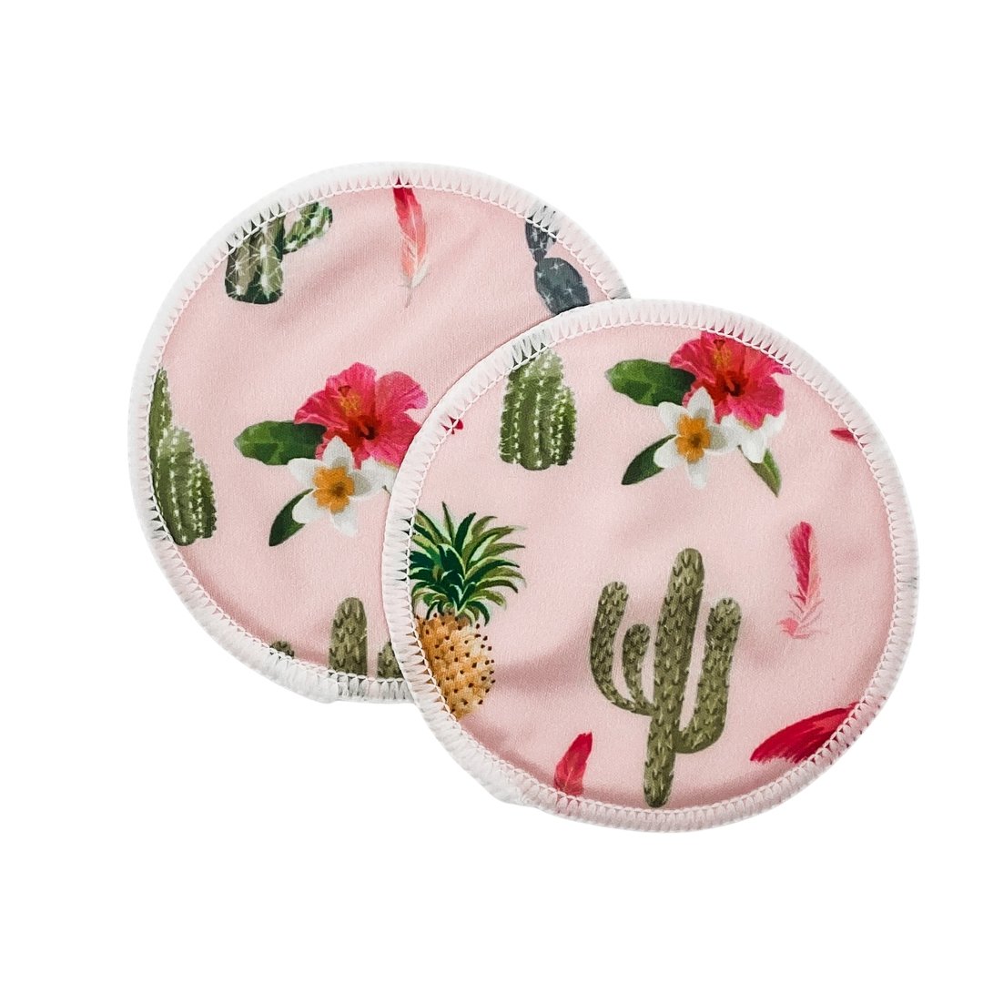 Bamboo Breast Pads - Hibiscus Oasis - Mumma Bear Mum And Baby