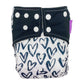 Bamboo Charcoal Cloth Nappy - Happy Hearts - Mumma Bear Mum And Baby