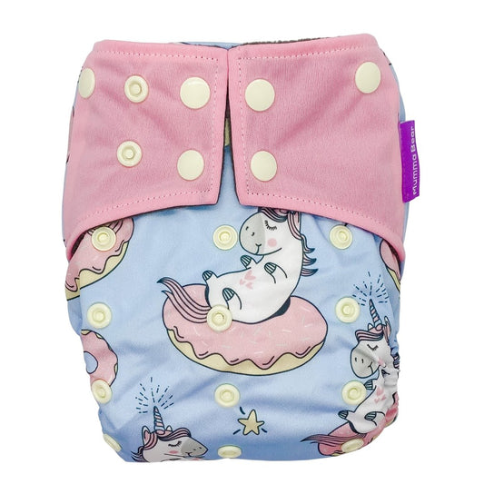 Bamboo Charcoal Cloth Nappy - Unicorn Sweets - Mumma Bear Mum And Baby