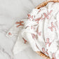 Bamboo + Organic Cotton Muslin Wrap - Fairy Floss Puppy - Mumma Bear