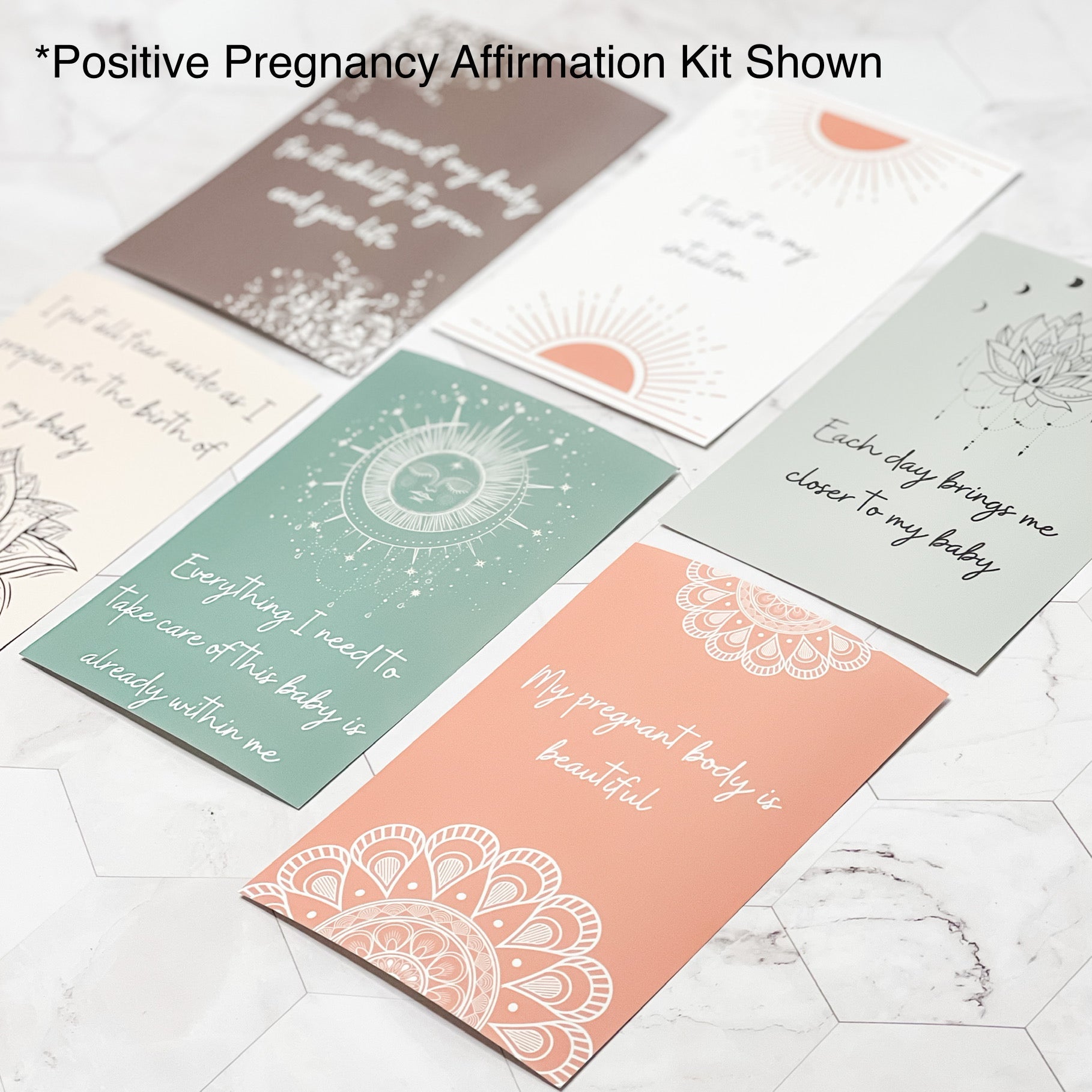 Positive Birth Affirmation Cards Kit (Digital Download) - Mumma Bear