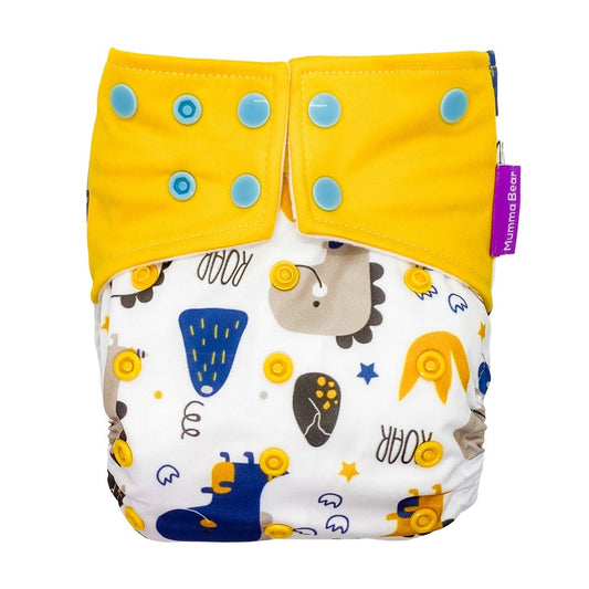 Suede Cloth Nappy - Dandy Dinosaur - Mumma Bear Mum And Baby