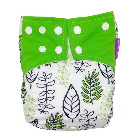 Suede Cloth Nappy - Lush Leaves - Mumma Bear Mum And Baby