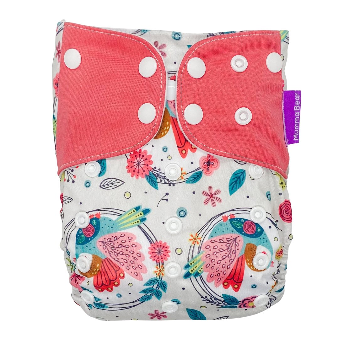 Suede Cloth Nappy - Meadow Songs - Mumma Bear Mum And Baby