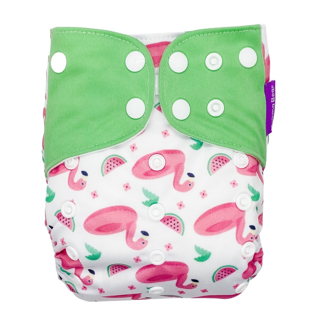 Suede Cloth Nappy - Pool Party - Mumma Bear Mum And Baby
